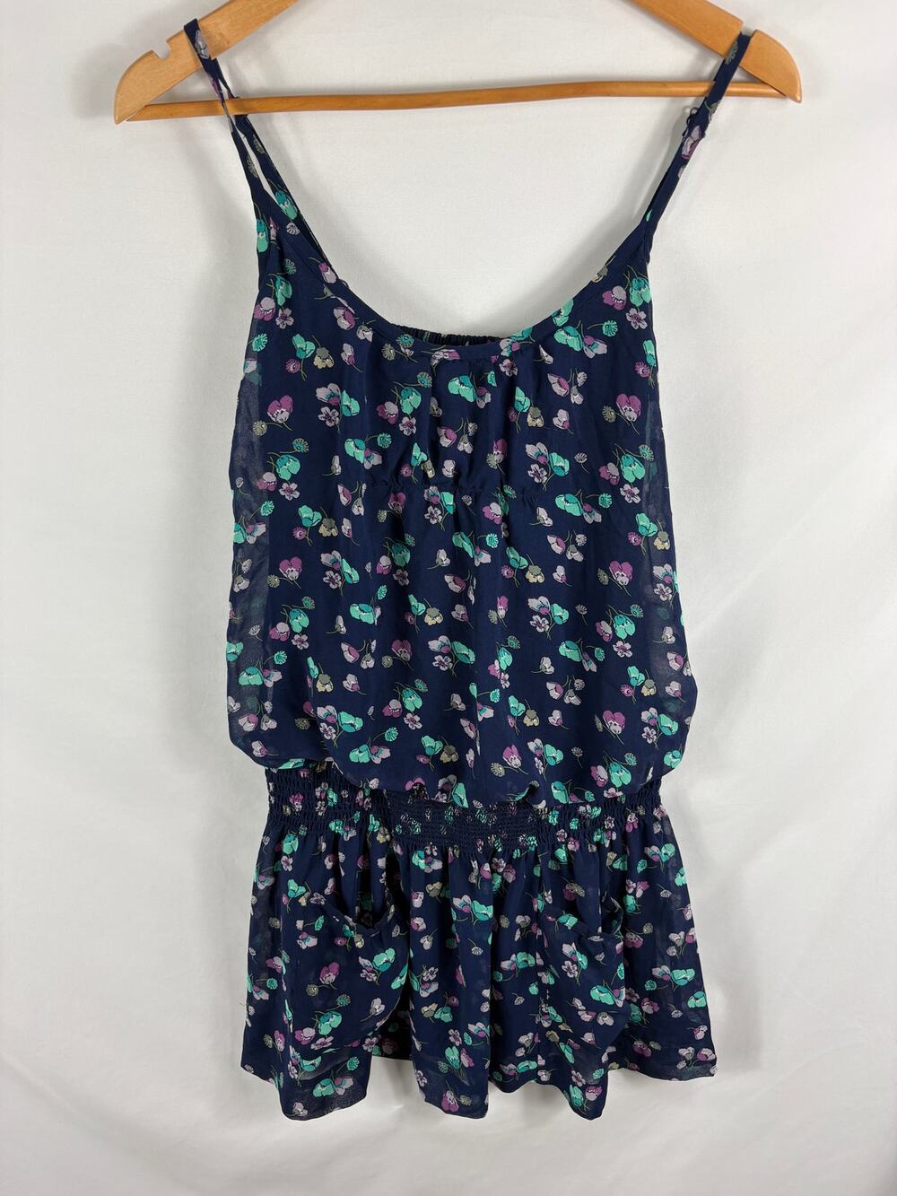 American Eagle Floral Print Drop Waist Mini Dress Size 6